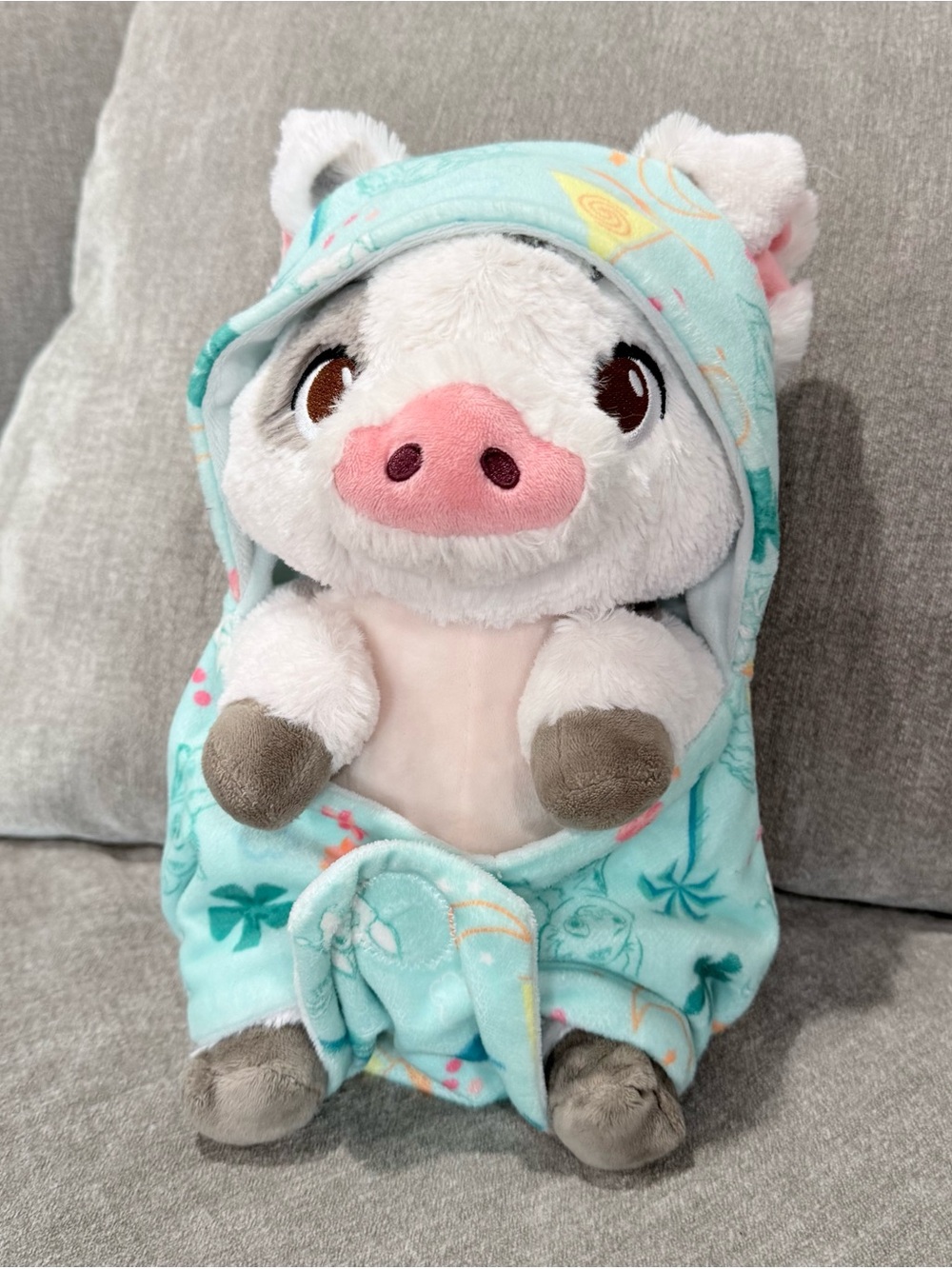 Disney Babies Pua Pig Plush Moana Blanket Pouch Stuffed Animal Disney Store